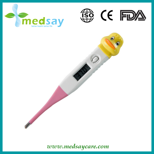 Digital thermometer flexible tip