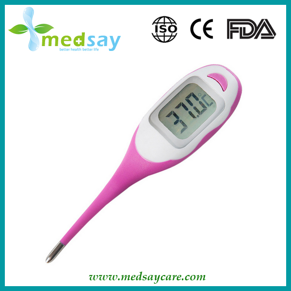 Digital thermometer flexible tip
