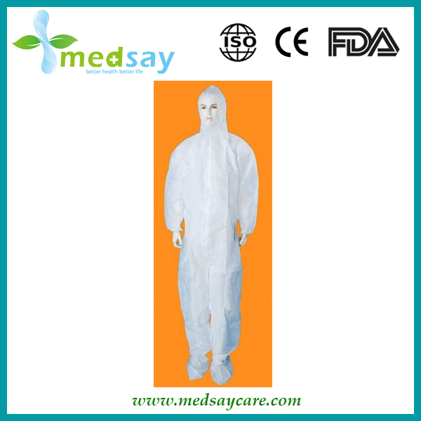 Coverall with shoe cover