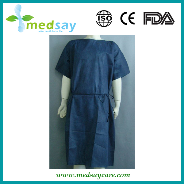 Isolation gown with short sleeve