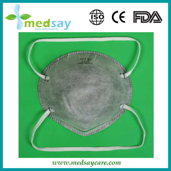 FFP2 active carbon dust mask cone type without valve