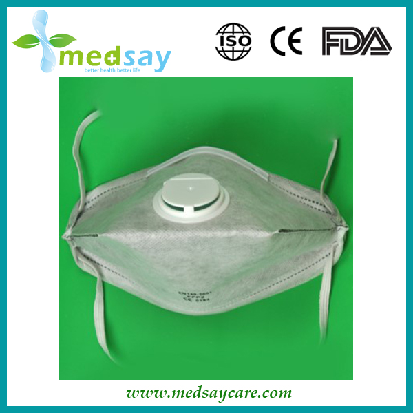 FFP2 active carbon dust mask boat type with valve