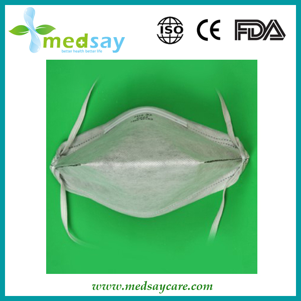 FFP2 active carbon dust mask boat type without valve
