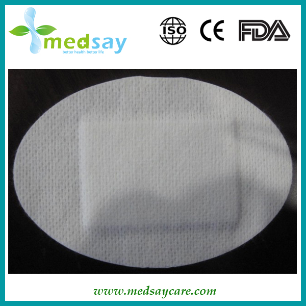 Adhesive eyepad oval type with rectangular pad