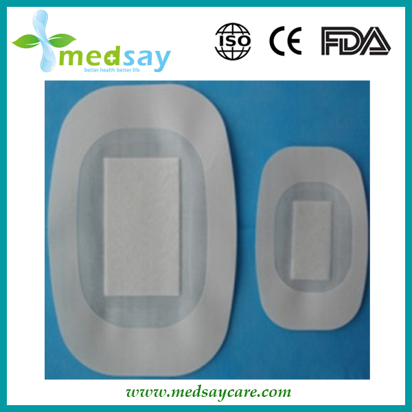 Transparent wound dressing with frame oval type