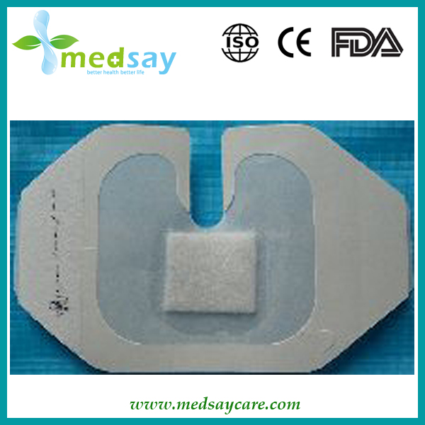 Transparent IV dressing with frame octagonal type with pad