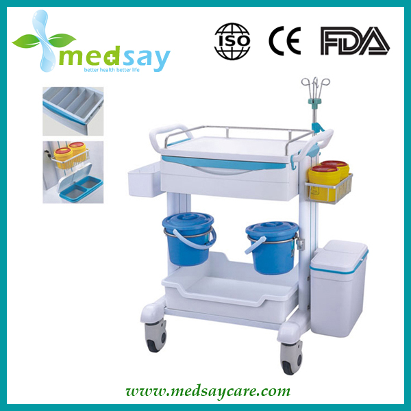 Plastic Medical Dressing Carriage with caster